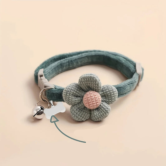 Floral Dog Necklace for Small to Medium Dogs – Elegant Multi-Color Design, Adjustable Length, Lightweight Accessory 0