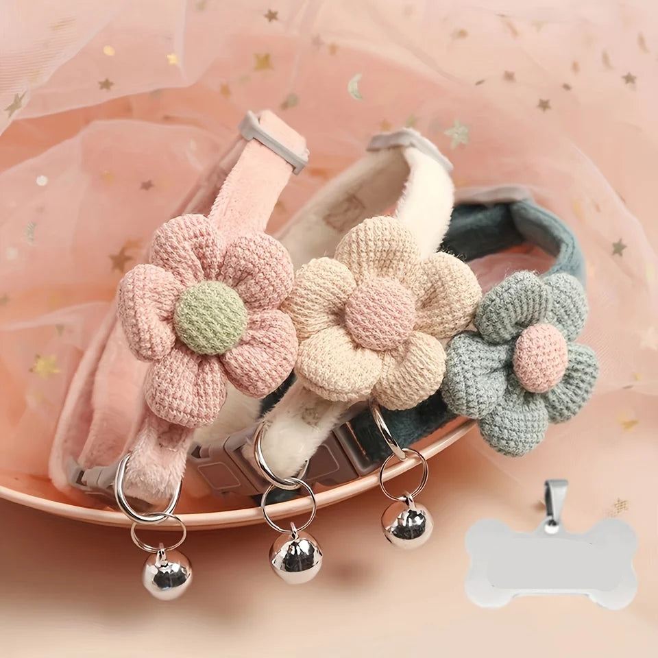 Floral Dog Necklace for Small to Medium Dogs – Elegant Multi-Color Design, Adjustable Length, Lightweight Accessory 7