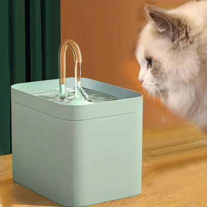 FlowCat Cat Water Fountain with 2L Reservoir and Quiet Pump – Stainless Steel Pipe and LED Indicator 1