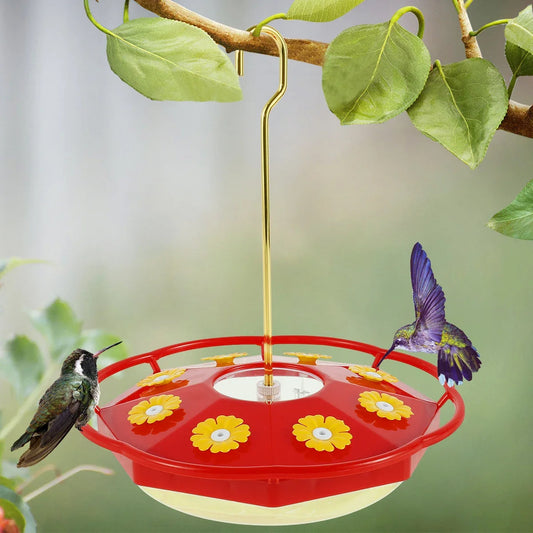 Flower-Shaped Hummingbird Feeder with 8 Feeding Ports – Durable ABS and Stainless Steel, Ant and Bee-Proof, Easy Clean 0