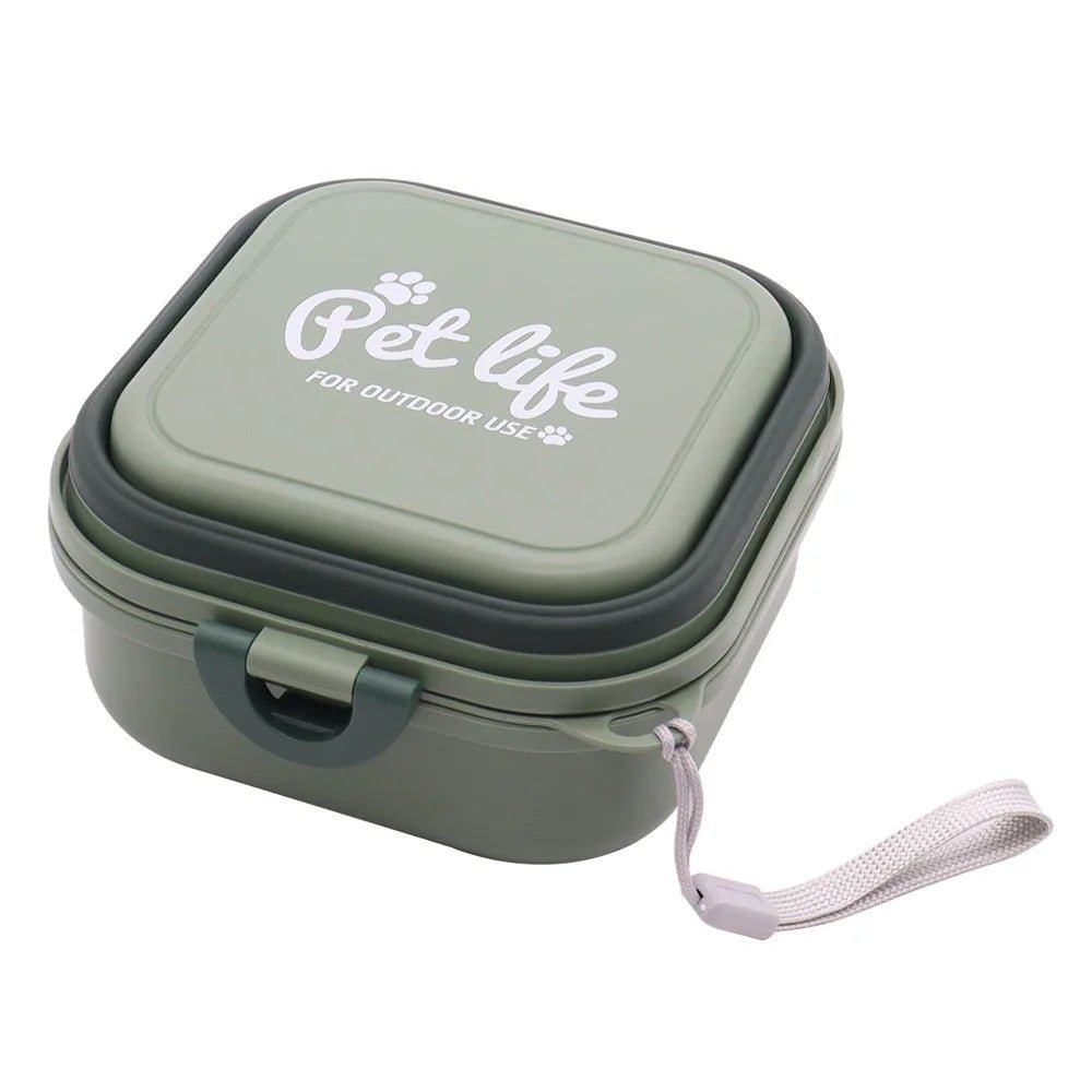 Foldable 2-in-1 Dog Bowl with Lid for Food and Water – Portable and Leak-Proof 5
