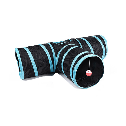 Foldable Cat Tunnel Toy with Cross-Pass Design – Lightweight and Durable Indoor Play Tunnel for Cats 7