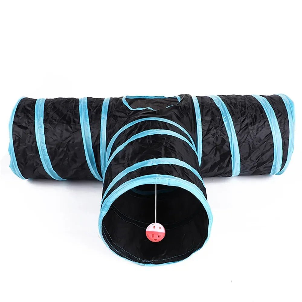 Foldable Cat Tunnel with Cross-Pass Design – Lightweight and Durable Cat Play Tunnel for Indoor Fun 3