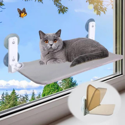 Foldable Cat Window Hammock with Durable Suction Cups – Space-Saving Design for Ultimate Cat Comfort, 35x40cm 2