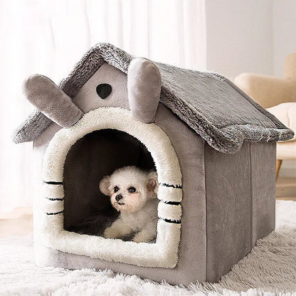 Foldable Cotton Dog and Cat Bed – Cozy Portable Pet House for Small Pets, Lightweight and Easy to Store 3