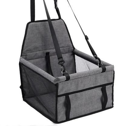 Foldable Dog Car Seat with Safety Belt - Breathable Mesh Portable Dog Booster Seat for Comfortable Travel 0