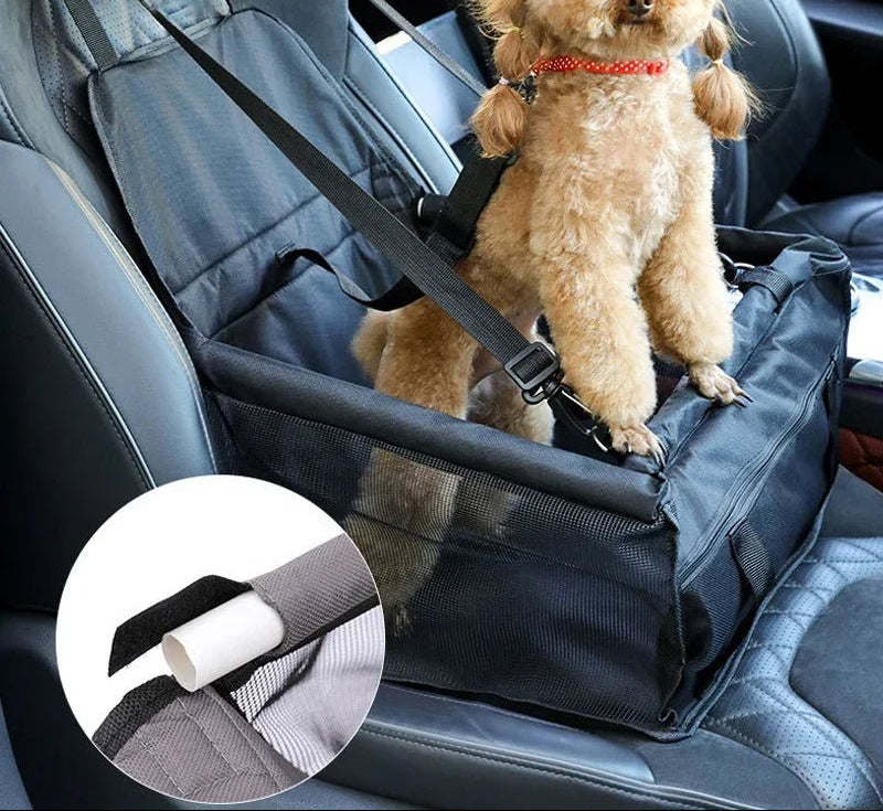 Foldable Dog Car Seat with Safety Belt - Breathable Mesh Portable Dog Booster Seat for Comfortable Travel 2