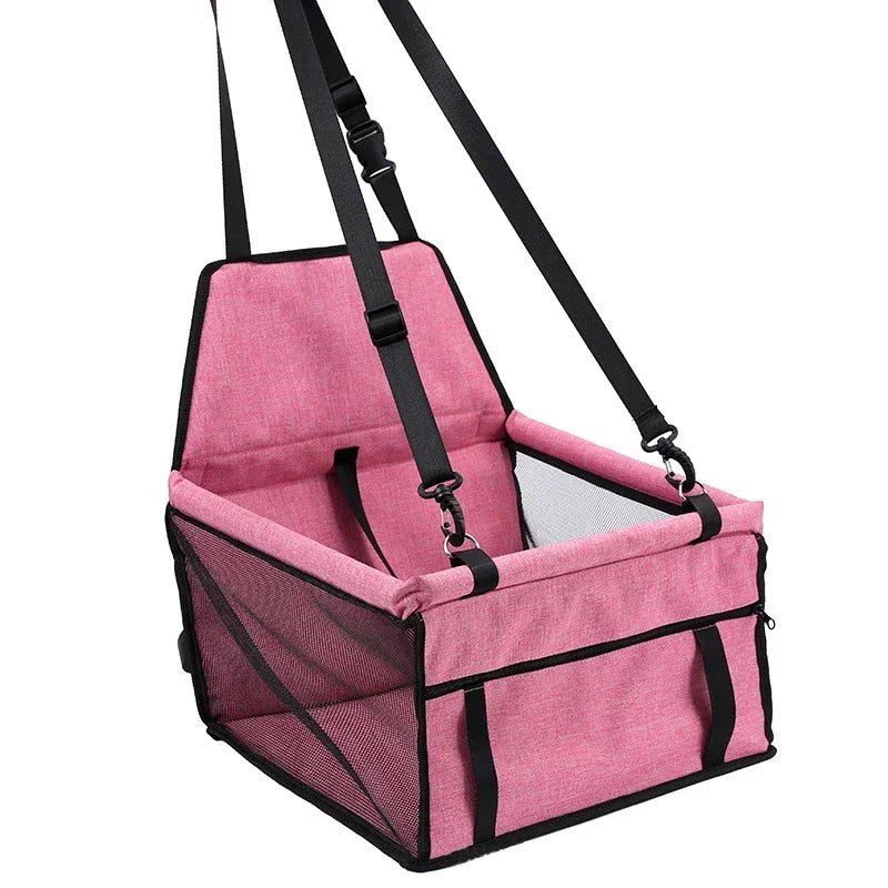 Foldable Dog Car Seat with Safety Belt - Breathable Mesh Portable Dog Booster Seat for Comfortable Travel 8