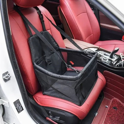 Foldable Dog Car Seat with Safety Belt - Breathable Mesh Portable Dog Booster Seat for Comfortable Travel 9