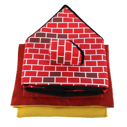 Foldable Dog House with Brick Design – Cozy Indoor/Outdoor Retreat for Small to Medium Dogs 2