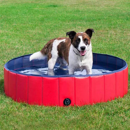 Foldable Dog Pool for Summer Fun – Portable Sturdy Pet Pool for Dogs and Cats, Easy to Set Up, Compact Design 1