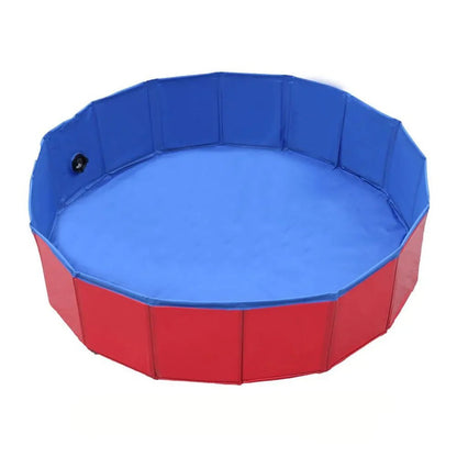 Foldable Dog Pool for Summer Fun – Portable Sturdy Pet Pool for Dogs and Cats, Easy to Set Up, Compact Design 4