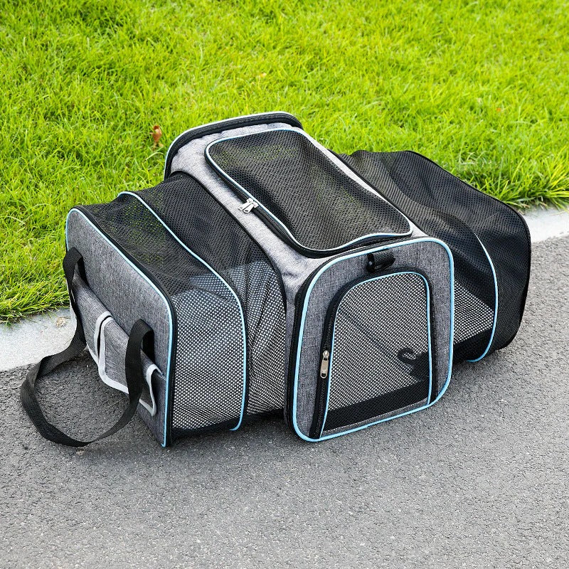 Foldable Pet Carrier Bag for Small Pets – Lightweight, Portable Design with Mesh Ventilation and Secure Zipper Closure 1