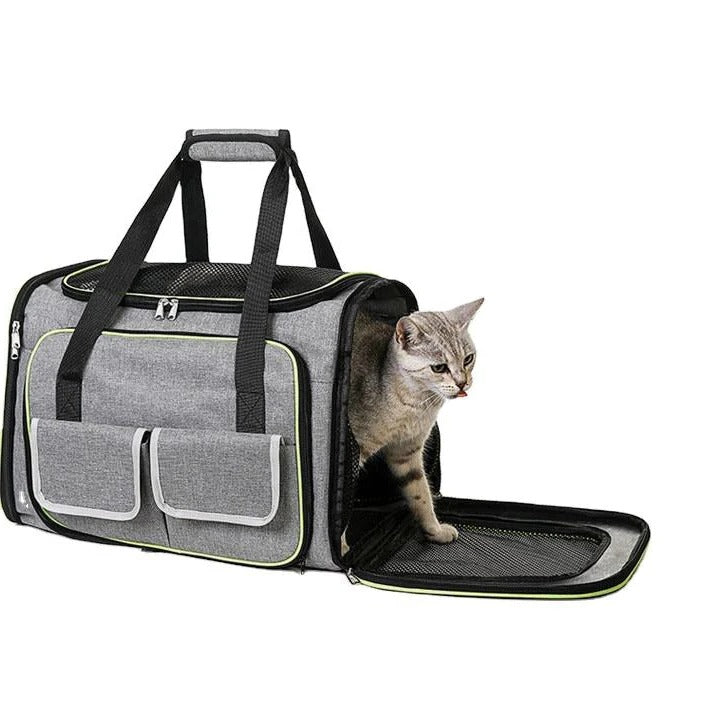 Foldable Pet Carrier Bag for Small Pets – Lightweight, Portable Design with Mesh Ventilation and Secure Zipper Closure 3