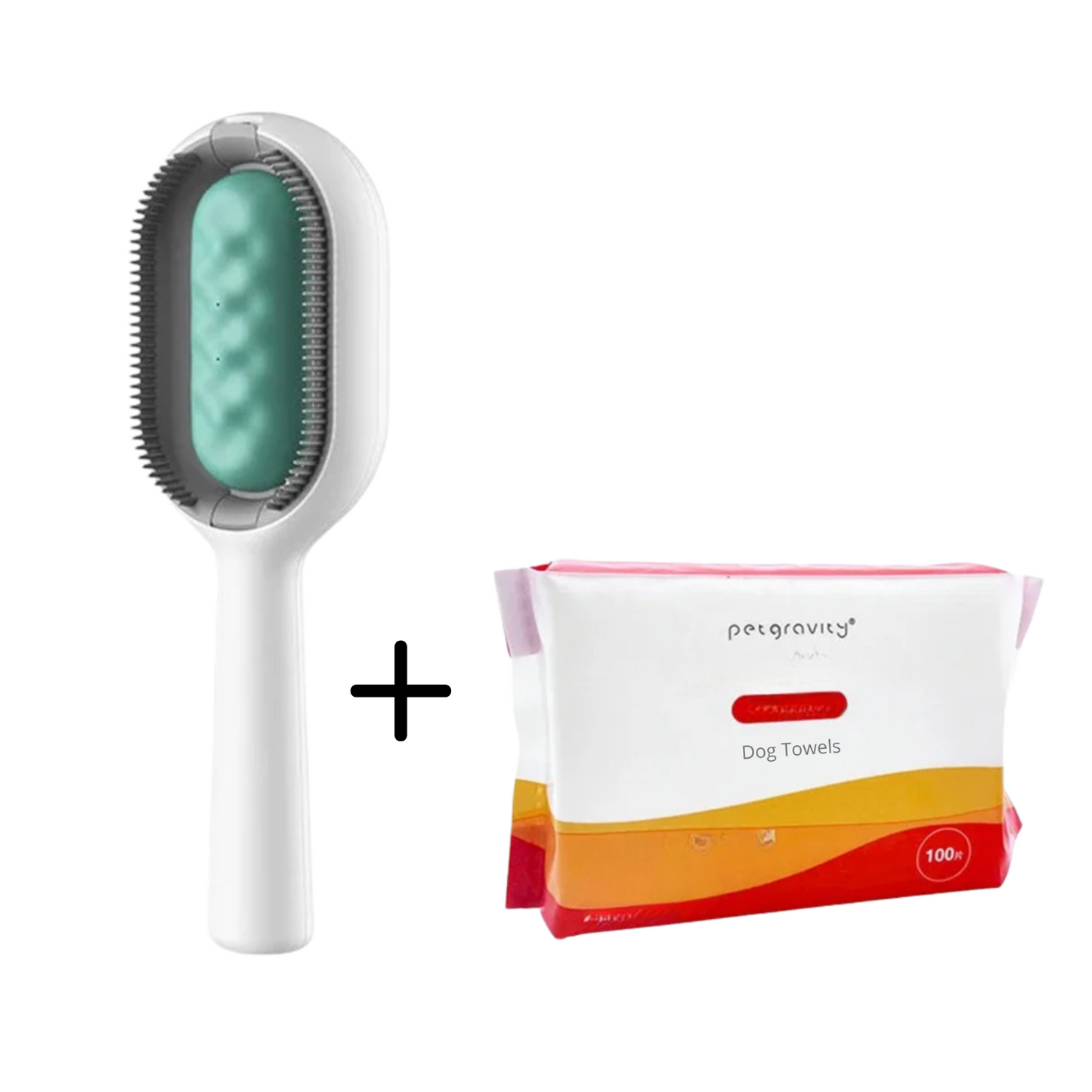 FurBrush Grooming Tool with Water Reservoir for Dogs and Cats – Black Silicone Bristles 10