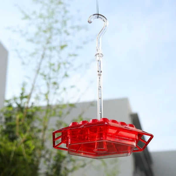Glass Hummingbird Feeder with Ant Moat – 24 oz Capacity, Leak-Proof Design, 4 Feeding Ports 1