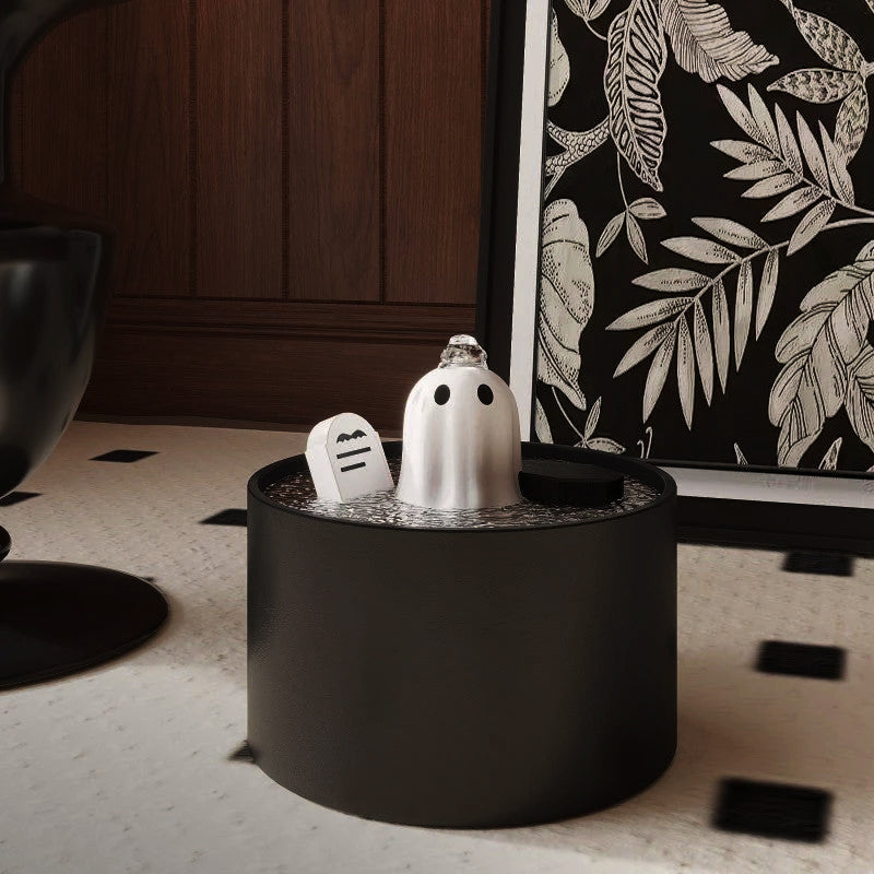 Gothic Ceramic Cat Water Fountain with 1.5L Capacity and Automatic Safety Shutdown – Best Cat Drinking Fountain for Hydration 0