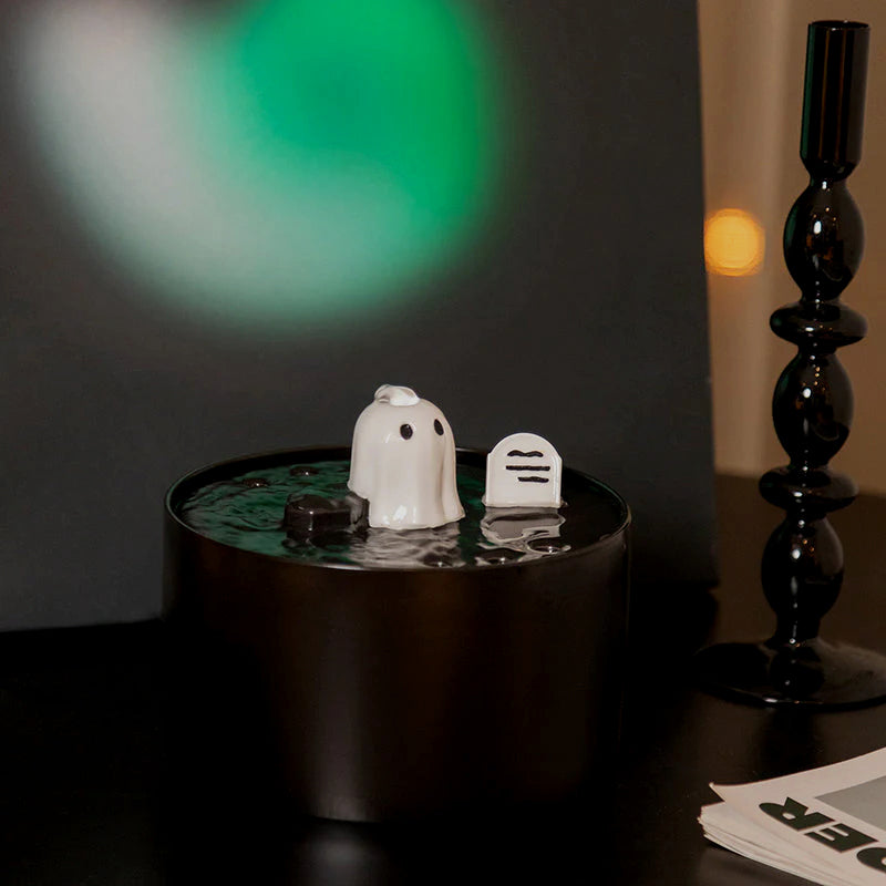 Gothic Ceramic Cat Water Fountain with 1.5L Capacity and Automatic Safety Shutdown – Best Cat Drinking Fountain for Hydration 4