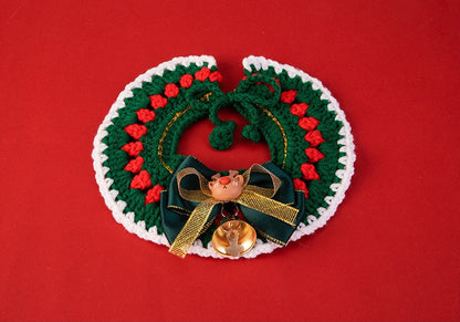 Handmade Christmas Knit Pet Collar for Cats and Small Dogs – Festive Holiday Scarf with Soft Comfortable Design 5