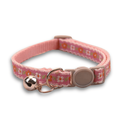 Handmade Floral Pattern Pet Collar – Adjustable and Colorful for Cats and Puppies 0
