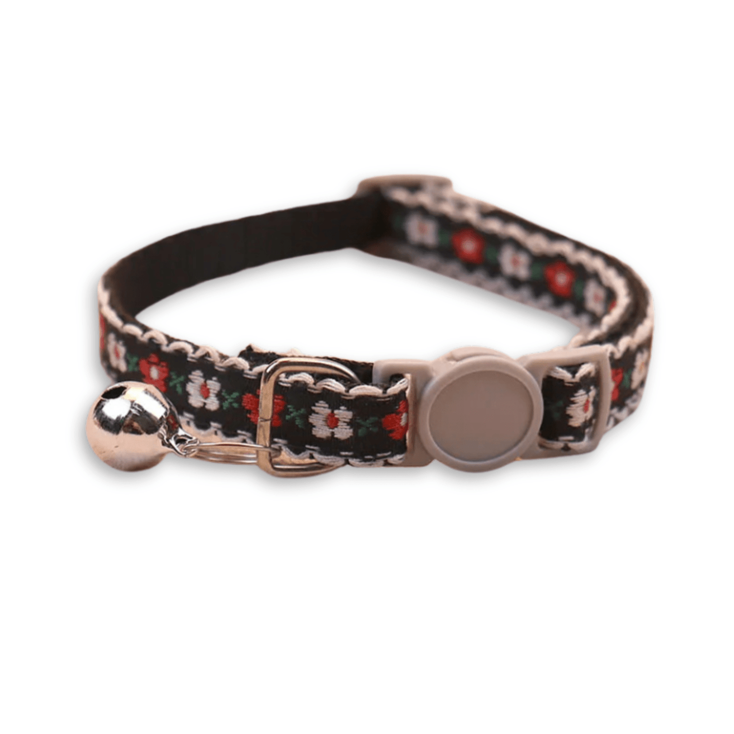 Handmade Floral Pattern Pet Collar for Cats and Puppies – Adjustable with Bell 10