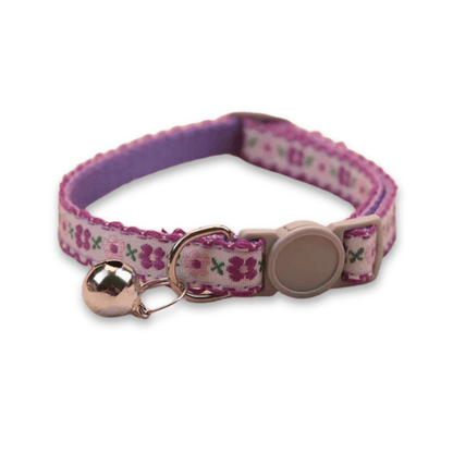 Handmade Floral Pattern Pet Collar for Cats and Puppies – Adjustable with Bell 11
