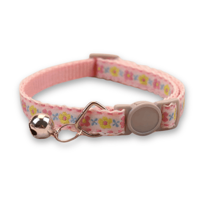Handmade Floral Pattern Pet Collar for Cats and Puppies – Adjustable with Bell 6