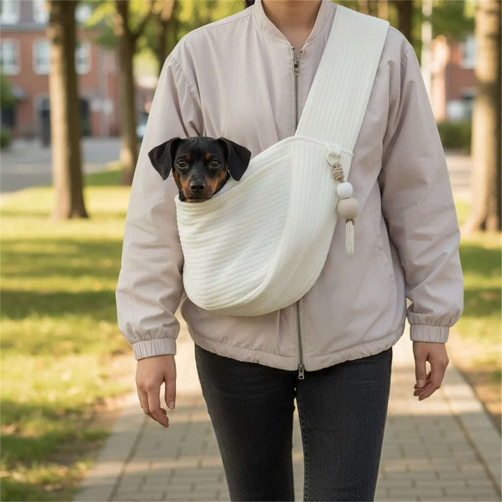 Handmade Slingbag for Cats and Small Dogs – Breathable Nylon Crossbody Pet Carrier 1