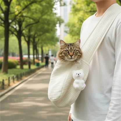 Handmade Slingbag for Cats and Small Dogs – Breathable Nylon Crossbody Pet Carrier 3