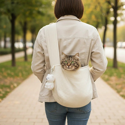 Handmade Slingbag for Cats and Small Dogs – Breathable Nylon Crossbody Pet Carrier 6