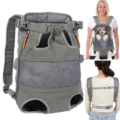 Hands-Free Dog Carrier Backpack for Small to Medium Pets – Adjustable and Breathable Design 0