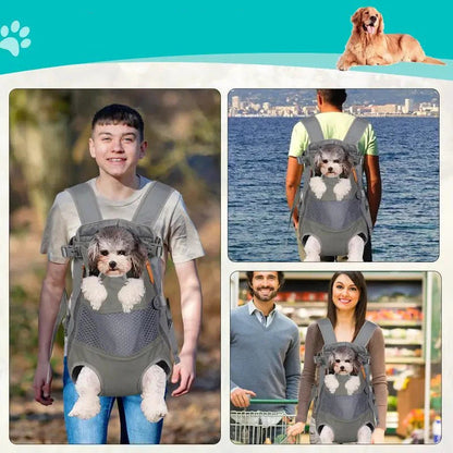 Hands-Free Dog Carrier Backpack for Small to Medium Pets – Adjustable and Breathable Design 6