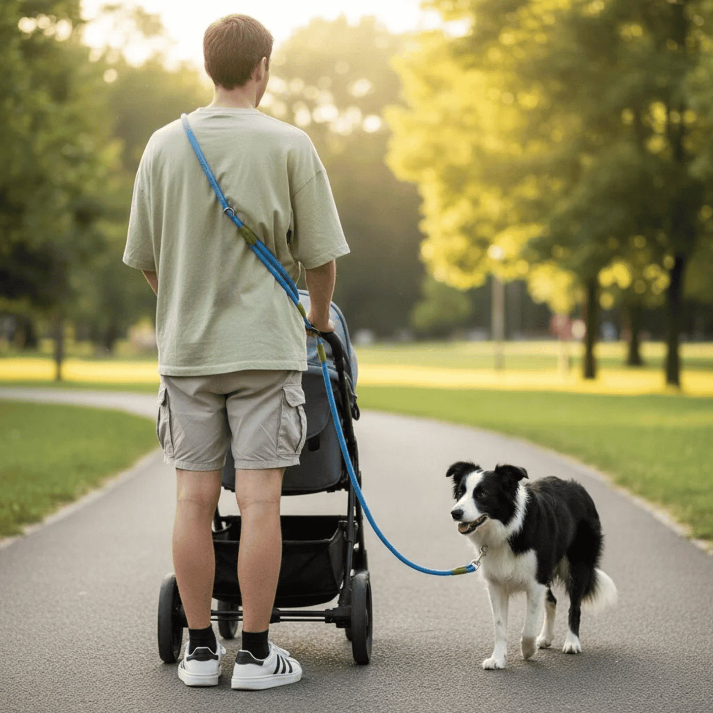 Hands-Free Dog Leash with Reflective Design – Durable & Comfortable for All Dog Sizes, Perfect for Walking, Jogging, Running 2