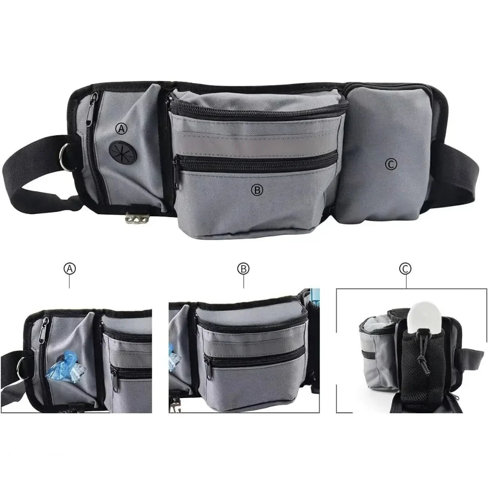 Hands-Free Dog Training Bag with Adjustable Belt – Spacious Multi-Pocket Design for Treats and Accessories 2