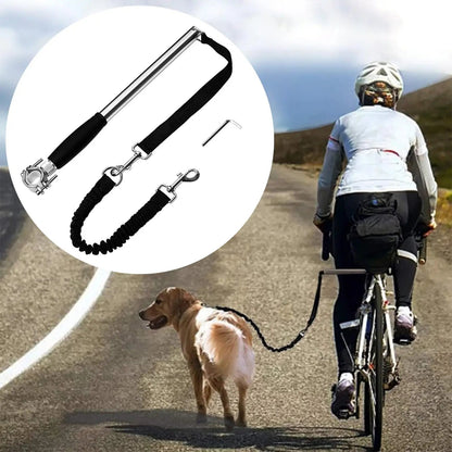 Hands-Free Retractable Dog Leash for Cycling – Durable Elastic Cord with Comfortable Grip for Active Dogs and Owners 1