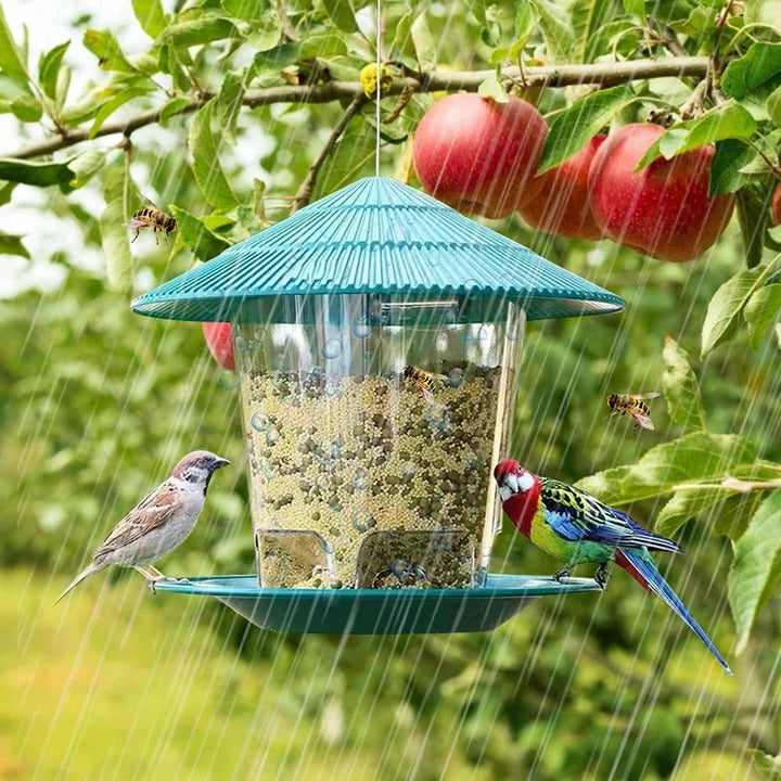 Hanging Bird Feeder with Automatic Seed Dispenser – Weather-Resistant and Easy to Clean for Garden Birds 0