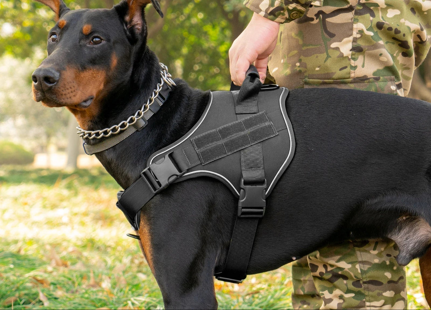 Heavy-Duty Tactical Dog Harness with Adjustable Straps and Padded Interior – Durable Reflective Design for Small to Large Dogs 7