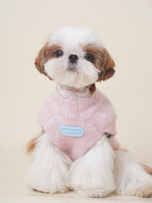 High-Neck Dog Sweater for Small Dogs – Cozy Knit Pet Apparel for Warmth and Comfort 0