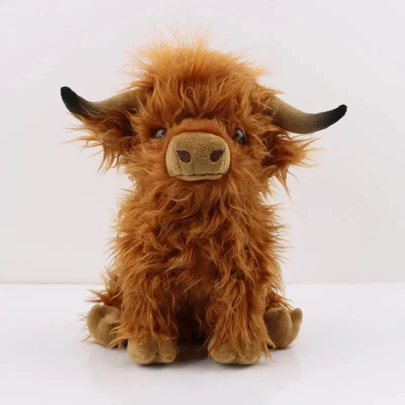 Highland Cow Plush Toy 25cm, soft and cuddly stuffed animal perfect for comfort and home decor, designed to be child-safe and hugg 2