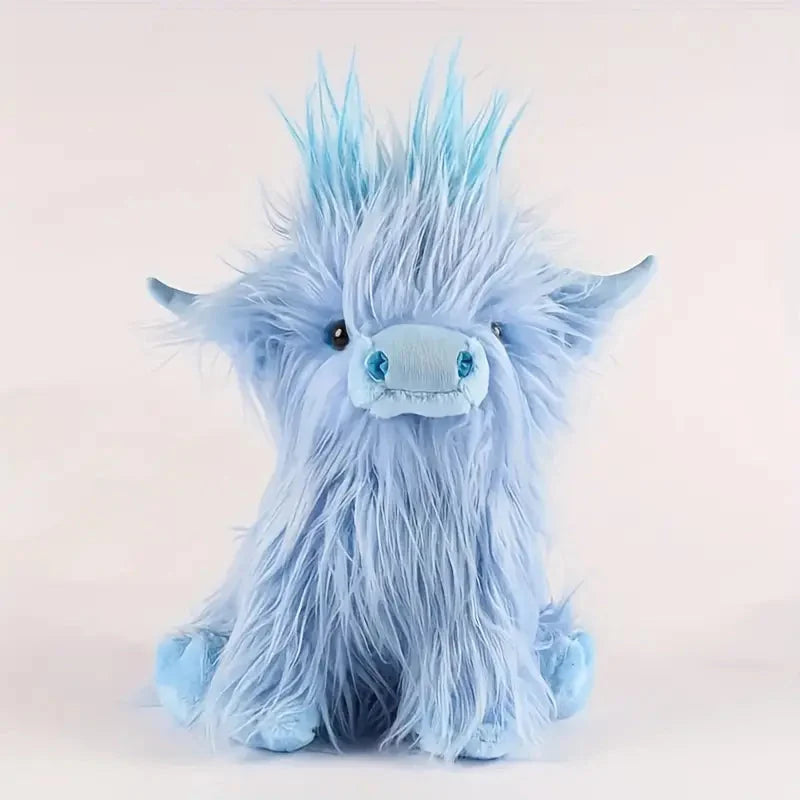 Highland Cow Plush Toy 25cm, soft and cuddly stuffed animal perfect for comfort and home decor, designed to be child-safe and hugg 3