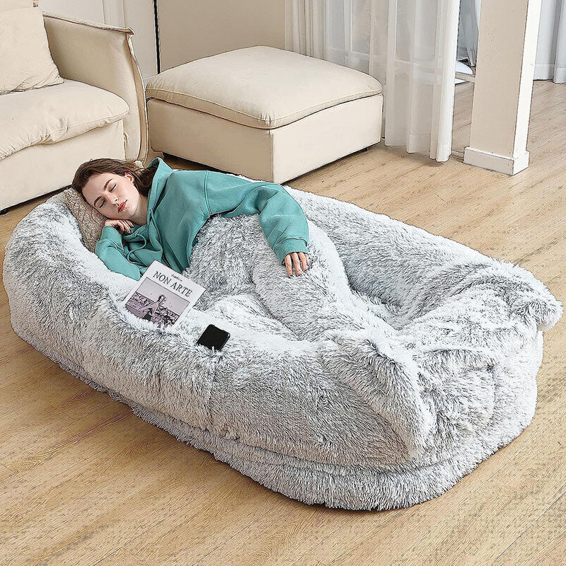 Human-Sized Dog Bed with Soft Cotton and High-Density Foam – Cozy Relaxation for You and Your Pet 1