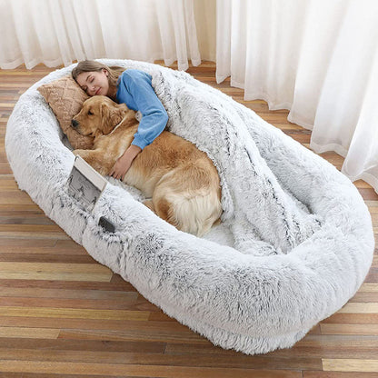 Human-Sized Dog Bed with Soft Cotton and High-Density Foam – Cozy Relaxation for You and Your Pet 12