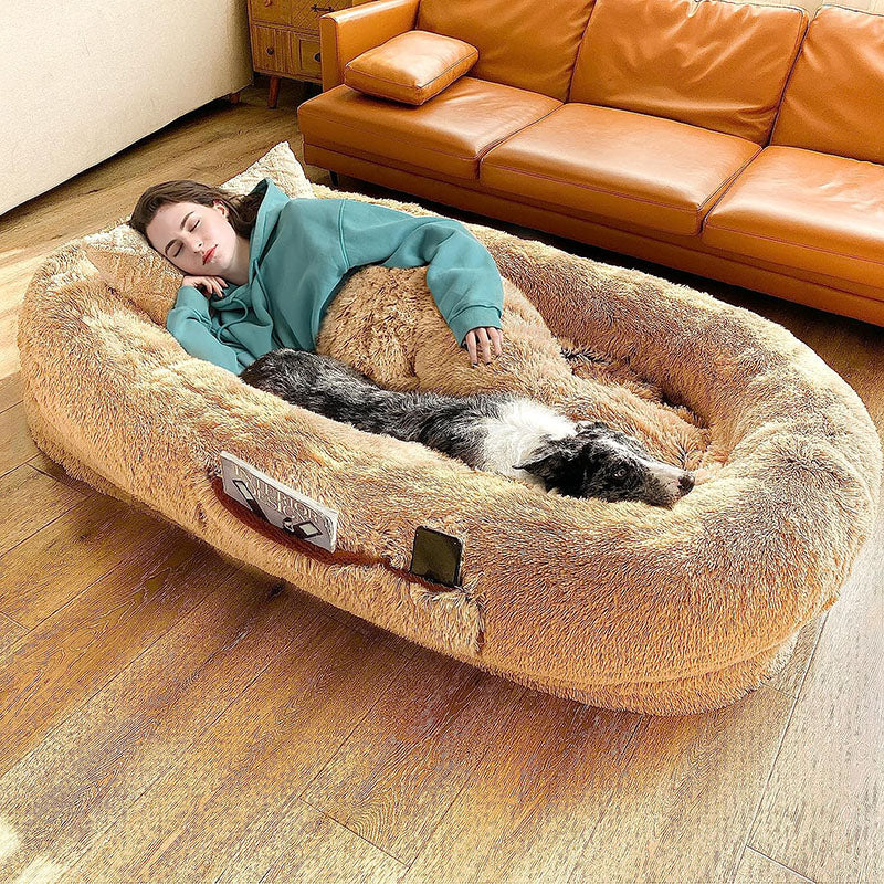 Human-Sized Dog Bed with Soft Cotton and High-Density Foam – Cozy Relaxation for You and Your Pet 7