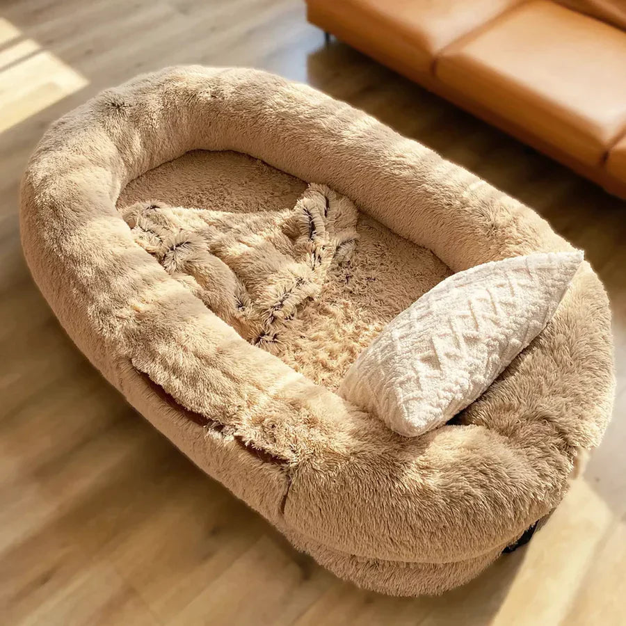 Human-Sized Dog Bed with Soft Cotton and High-Density Foam – Cozy Relaxation for You and Your Pet 8