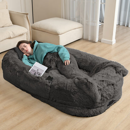 Human-Sized Dog Bed with Soft Cotton and High-Density Foam – Cozy Relaxation for You and Your Pet 9