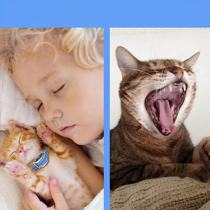 Humane Cat Training Collar with Remote – Adjustable Shock and Vibration Modes, Reflective Nylon, Fits 8-27 Inches Neck, Blue 4