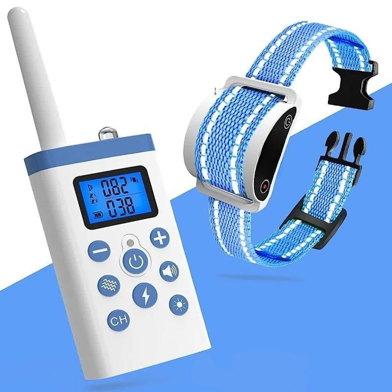 Humane Cat Training Collar with Remote – Adjustable Shock and Vibration Modes, Reflective Nylon, Fits 8-27 Inches Neck, Blue 5