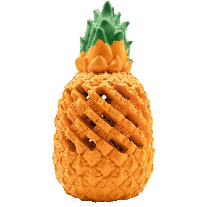 Indestructible Dog Toy – Pineapple Chew Toy for Aggressive Chewers with Treat Dispenser and Dental Care Features 0
