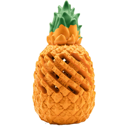 Indestructible Dog Toy – Pineapple Chew Toy for Aggressive Chewers with Treat Dispenser and Dental Care Features 0