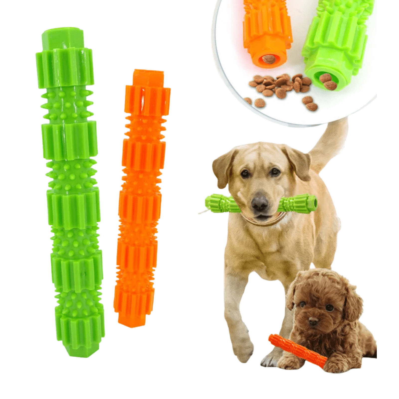 Indestructible Dog Toy for Aggressive Chewers – Durable Rubber Chew Toy with Treat Dispenser and Dental Cleaning Benefits 1